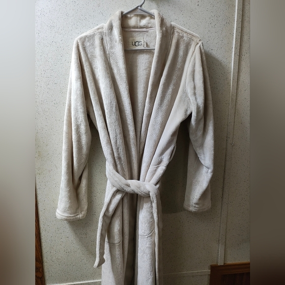UGG Other - UGG Women’s Fleece Knit Robe Marlow Medium Belted Moonbeam Beige Kimono Plush